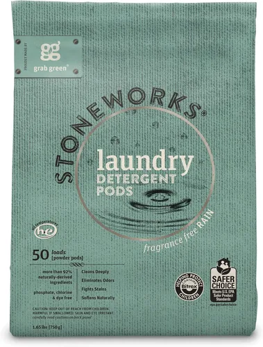 Vista 11 de Grab Green Stoneworks - Cápsulas de detergente para ropa, 100 unidades, aroma de rama de abedul, a base de plantas y minerales, limpia