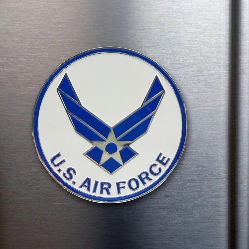 Vista 3 de Allied Products Heroes Series Air Force Wings Medallion - Adorno de imán grande, 3 pulgadas de diámetro