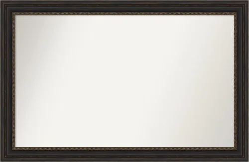 Vista 26 de Amanti Art Espejo de pared personalizado no biselado (25 x 25 pulgadas), marco de bronce acentuado, varios tamaños personalizados, espejo de baño