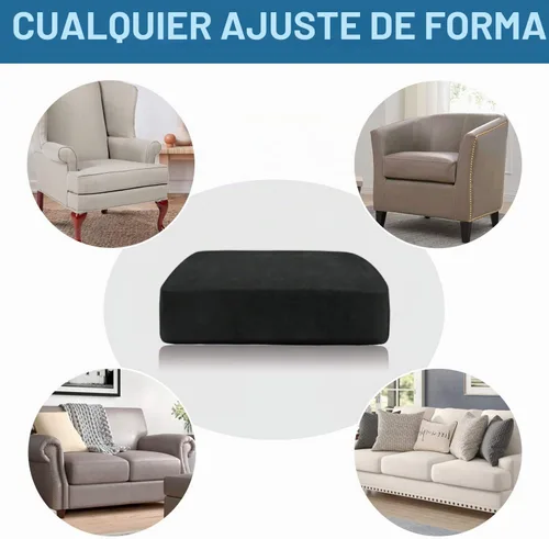 Vista 7 de H.VERSAILTEX Funda de cojín elástica de terciopelo para sofá, funda de cojín de felpa para cojines de silla, protector de muebles, cojín de asiento
