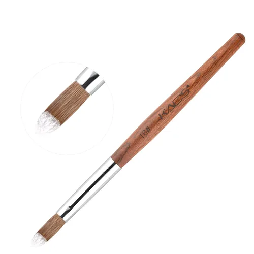 Vista 10 de KADS Kolinsky - Brocha acrílica para uñas ovalada, con mango de madera resistente, para manicura y pedicura profesional (n.° 10)