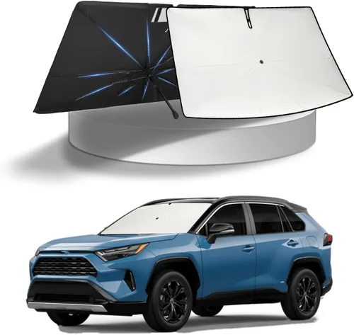 Vista 143 de KUST - Parasol plegable para parabrisas para BMW X1 E84, accesorios 2011 2012 2013 2014 2015, protector de visera de sol ajustable que bloquea
