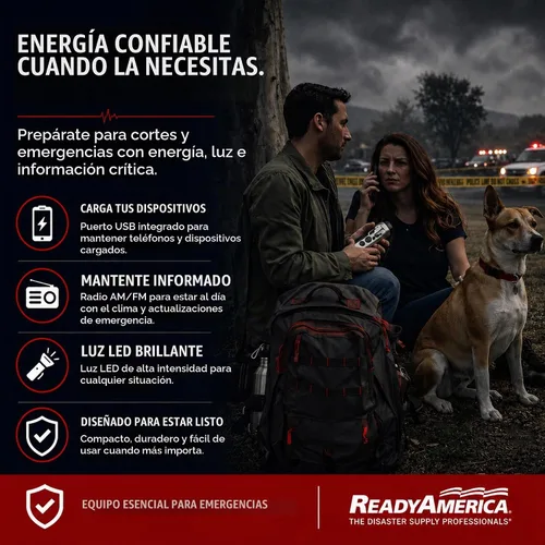 Vista 3 de Ready America Linterna de emergencia.