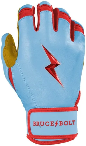 Vista 4 de BRUCE BOLT Signature Series - Guantes de bateo con puño corto, colección Signature Player, tallas para adultos y jóvenes