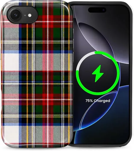Vista 31 de Funda Compatible con iPhone 13/14 [Compatible con MagSafe] Protección de Doble Capa de Cáscara Dura Híbrida, Funda Magnética Protectora a Prueba