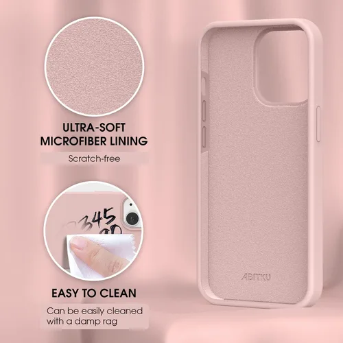 Vista 3 de Funda compatible con iPhone 13 Pro 2021, silicona líquida de gel suave de goma de 3 capas de cobertura completa