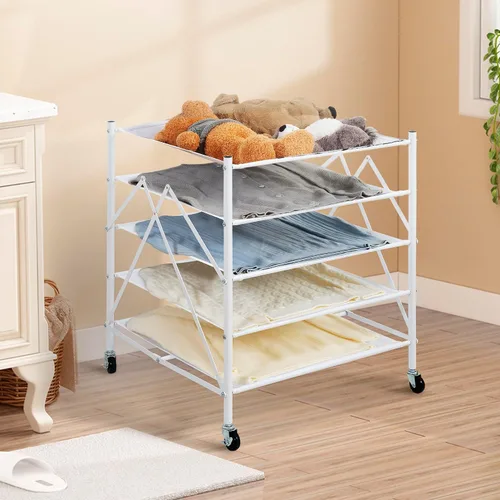 Vista 10 de STORAGE MANIAC Estante para Secar Suéteres, Estante de Secar Ropa de Malla, Estante de Secar Ropa de lavandería Apilable, Secador Plano
