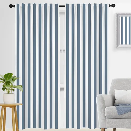 Vista 25 de zokyer Cortinas de ventana a rayas beige crema, modernas rayas verticales de 63 pulgadas de largo, 2 paneles, cortinas bohemias neutras para niños