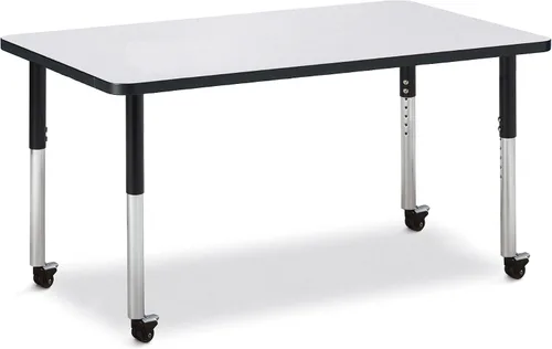 Vista 36 de Jonti-Craft Berries 6478JCM180 - Mesa de actividades rectangular, altura M (20-31 pulgadas de altura ajustable, móvil), 24 x 36 pulgadas