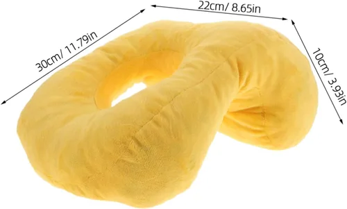 Vista 5 de Almohada para la siesta Almohada de cuña de algodón con memoria Almohada redonda para las orejas Almohada Retina Almohada boca abajo Almohada