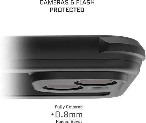 Vista 5 de Ghostek NAUTICAL - Funda impermeable para iPhone 14 Plus con protector de pantalla, clip para cinturón, imanes MagSafe, a prueba de golpes, Negro