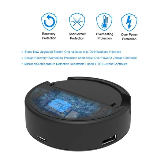 Vista 3 de J&TOP Charging Dock for Nintendo Switch Lite, Charging Station with 2 USB Ports Compatible with Wired Controllers