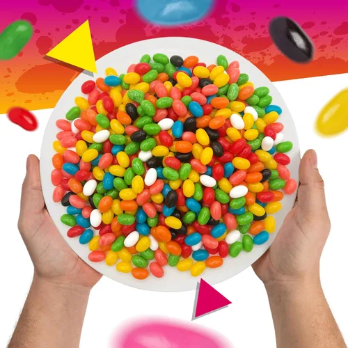 Vista 5 de Jelly Beans Bolsa de 2 libras Gomitas a granel Surtido de sabores de frutas y regaliz Dulces masticables Golosinas antiguas
