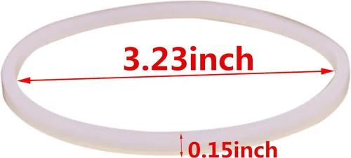 Vista 3 de 4 piezas de repuesto de juntas de goma para sellar juntas tóricas blancas, compatibles con licuadora Ninja (4 piezas de 3.23 pulgadas)