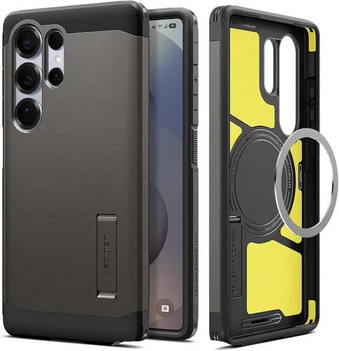 Vista 19 de Spigen Funda para Galaxy S25, Tough Armor MagFit [Kickstand] [Compatible con MagSafe] [Protección de grado militar] - Abyss Green Abyss Verde