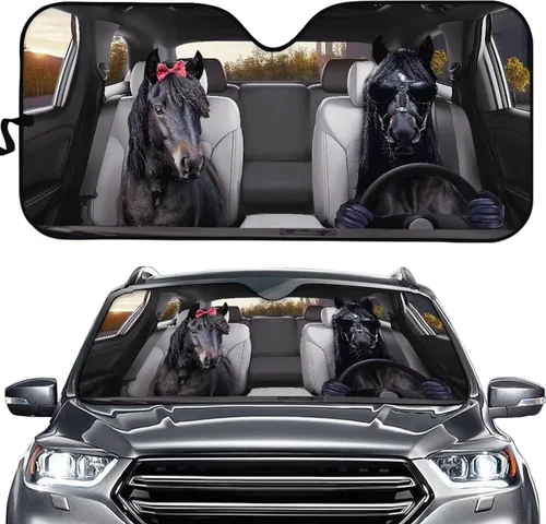 Vista 21 de SEANATIVE Parasol divertido para parabrisas de automóvil, protección contra rayos UV, protector de ventana delantera, diseño de ojos enojados