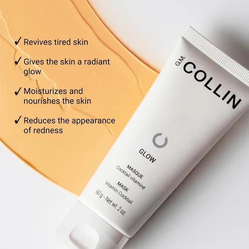 Vista 3 de G.M. COLLIN Máscara brillante Mascarilla revitalizante infundida con vitaminas y extracto de Camu Camu Reduce la apariencia de enrojecimiento