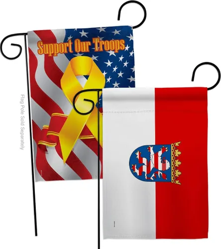 Vista 6 de Hesse Garden Flags 2pcs Pack Regional Germany States Central Europe Territory Old History Country Particular Area Small Decorative Gift Yard House