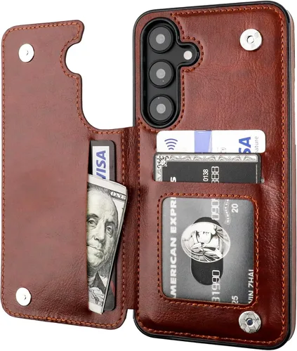 Vista 31 de ONETOP - Funda tipo cartera para Samsung Galaxy S22 con tarjetero, color negro Kickstand,ID/Cash Holder,Case Wallet with Card Slots,Double