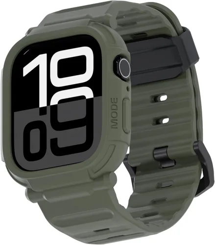 Vista 13 de elkson Quattro Pro Series - Funda resistente para Apple Watch Ultra 3/2/1 de 1.929 in con protector de pantalla de vidrio templado, resistente