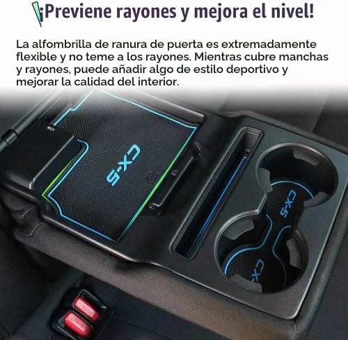 Vista 7 de Accesorios interiores personalizados, 18 piezas para Mazda CX-5 2017 2018 2019 2020 2021 2022 cubierta de consola central, almohadilla de ranura