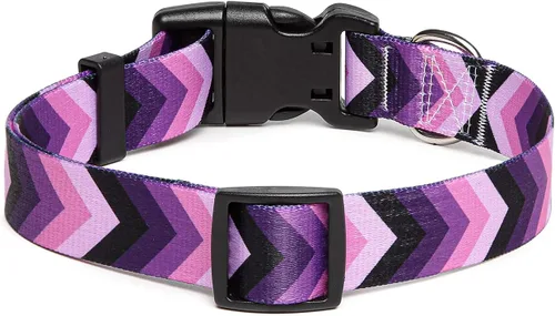 Vista 2 de Collar ajustable para perro con patrones, ultra cómodo, de nailon suave, transpirable, para perros pequeños, medianos y grandes (S, flecha)