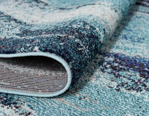 Vista 6 de Unique Loom Jardin Collection - Alfombra para múltiples áreas, abstracta, vibrante., Polipropileno, Azul