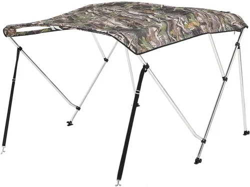 Vista 10 de KING BIRD Toldo Superior de Barco Bimini de 3-4 Arcos Protección Solar Toldo de Barco Impermeable Marco de Aluminio Inoxidable de 1 Pulgada 46