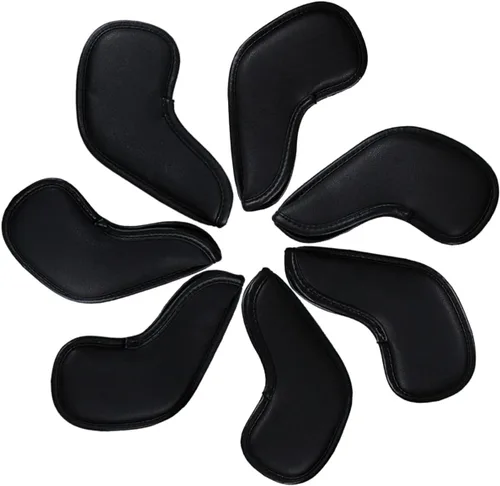 Vista 4 de Scott Edward Prof 7pcs Cuña de cuero Golf Iron Head Covers Club Protector Impermeable y Resistente a los arañazos 48 50 52 54 56 58 60 grados Número