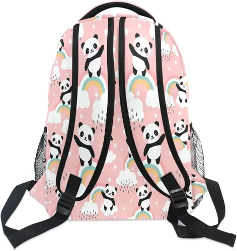 Vista 47 de ATTX Linda mochila con diseño de panda para niños y niñas, Panda-h, Ciclismo