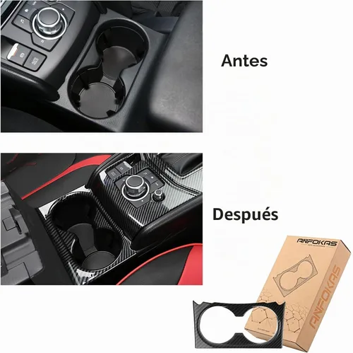 Vista 2 de Compatible con Accesorios Mazda CX-5 2025 2024 2023 2022 2021 2020 2019 2018 2017 Cubierta de Consola Central del Coche Moldura Reposabrazos Panel