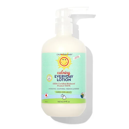 Vista 10 de California Baby Loción calmante Hidratante 100% a base de plantas Loción de lavanda para bebé Hidratante facial para piel seca