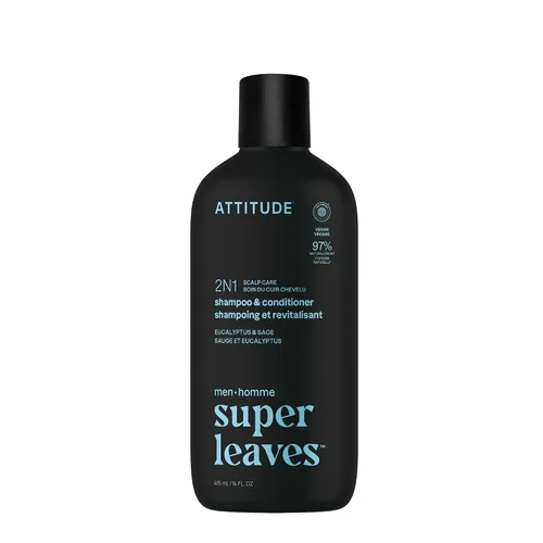 Vista 16 de ATTITUDE Champú y acondicionador 2 en 1 para hombres, voluminizador para cabello fino, con romero y proteína de arroz, 97% ingredientes de origen