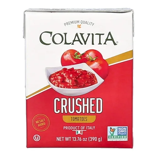 Vista 8 de COLAVITA Tomates triturados italianos, caja de recreación Tetra, embalaje sostenible, 13.76 onzas (paquete de 16)