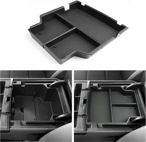 Vista 18 de Bandeja organizadora de consola central de 3 piezas y bandeja de consola compatible con Chevy Silverado 2014-2018/GMC Sierra 1500 y Silverado