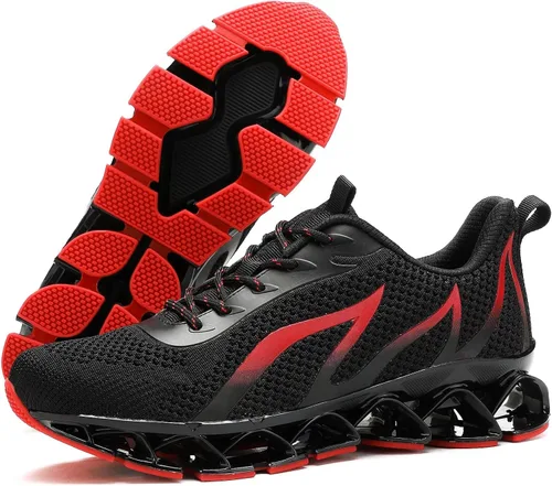 Vista 6 de Zapatos deportivos para correr con hoja para hombre, tenis para caminar, casuales, cómodos, a la moda, antideslizantes, para el trabajo, deportes