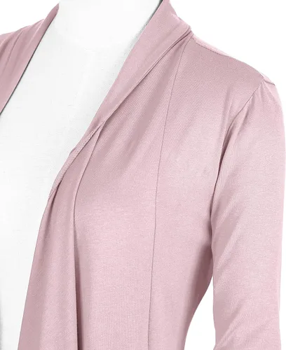 Vista 4 de Urban CoCo Women's Drape Front Open Cardigan Long Sleeve Irregular Hem