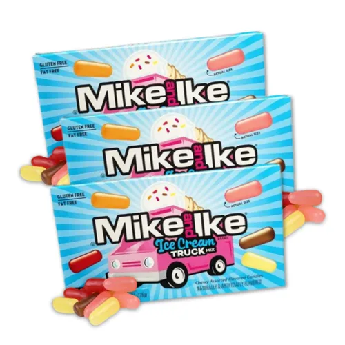 Vista 14 de Mike & Ike – Paquete de 3 – Berry Blast – Caramelos masticables con sabor a bayas surtidos – Cajas de cine de 4.25 onzas