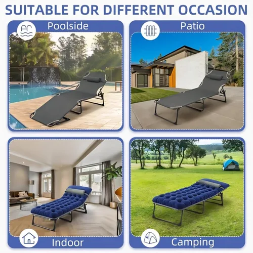 Vista 9 de Folding Camping Cot for Adults,Adjustable Sleeping Cot with Mattress