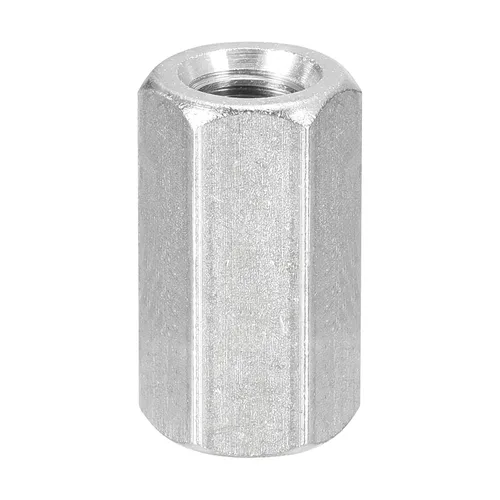 Vista 15 de uxcell Tuercas de acoplamiento M12 x 1.75 pulgadas de paso de 0.984 in de longitud, 1 tuerca de acoplamiento de varilla hexagonal métrica de acero