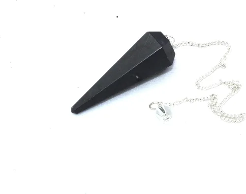 Vista 5 de Piedras preciosas de reiki, con forma de cono de turmalina negra y facetada para adivinación
