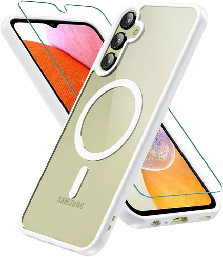 Vista 9 de Funda magnética para Samsung Galaxy A15, Samsung A15 5G con protector de pantalla, [protección contra caídas de grado militar] Funda protectora