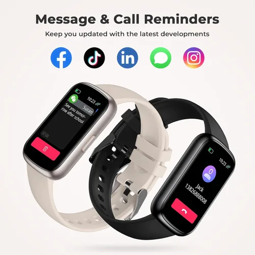 Vista 4 de Pulsera de fitness para mujeres y hombres, reloj inteligente con monitor de oxígeno en sangre, frecuencia cardíaca 24/7, monitor de sueño, calorías
