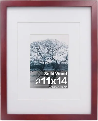 Vista 229 de Egofine - Portarretratos de 4 x 6 pulgadas, de madera maciza con plexiglás, para fotos de 3.5 x 5 con paspartú o de 4 x 6 sin paspartú, para colocar