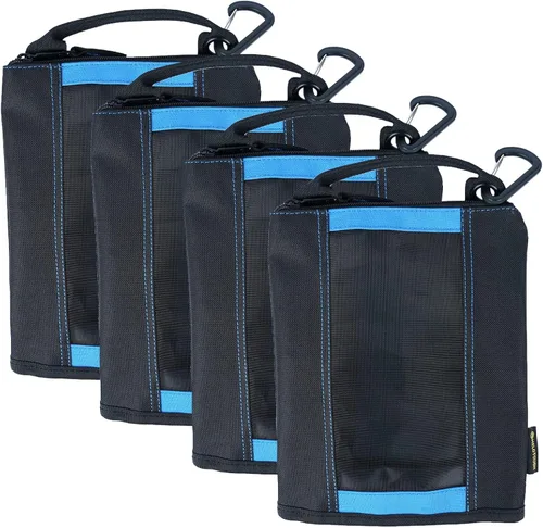 Vista 10 de Bolsa de herramientas de lona con cremallera MELOTOUGH, bolsa de herramientas con cierre, bolsa de malla resistente con ventana, ojales para colgar