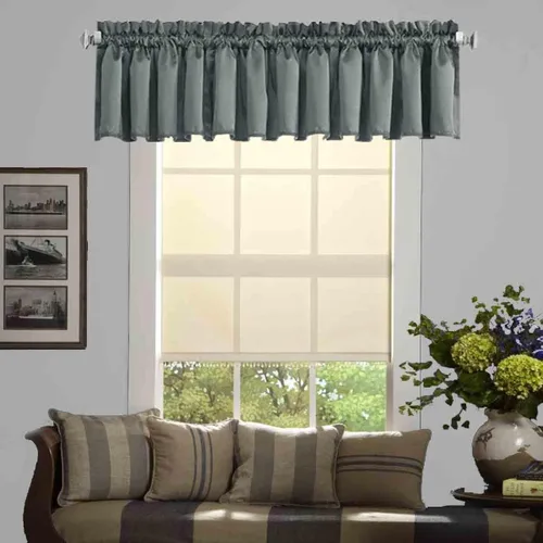 Vista 28 de Cortinas de cocina negras Ladity - 2 paneles de cortinas cortas opacas, 36 pulgadas, privacidad, niveles de café, cortinas de granja para ventana
