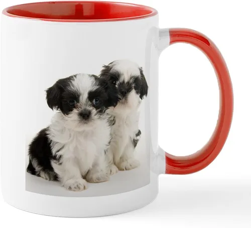 Vista 29 de CafePress Angel Shih Tzu In Clouds Taza de café de cerámica de 11 oz (11.0 fl oz)