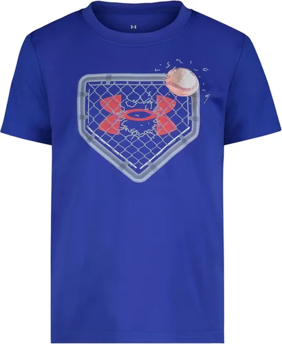 Vista 17 de Under Armour Camiseta de manga corta con gráfico de béisbol para niño Áspero atómico