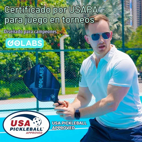 Vista 2 de Golabs Pickleball Paddles Set of 2,Fiberglass USAPA Approved 16mm Thickness