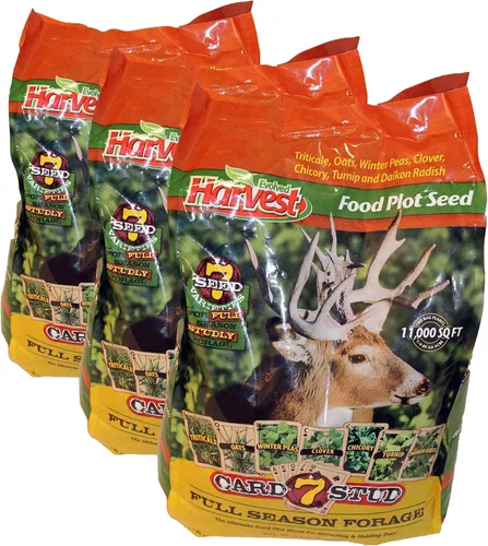 Vista 2 de Evolved Harvest Semilla de Parcela de Alimentos 7 Card Stud Adaptativa - Forraje de Temporada Completa Alto en Proteínas y Minerales para Ciervos